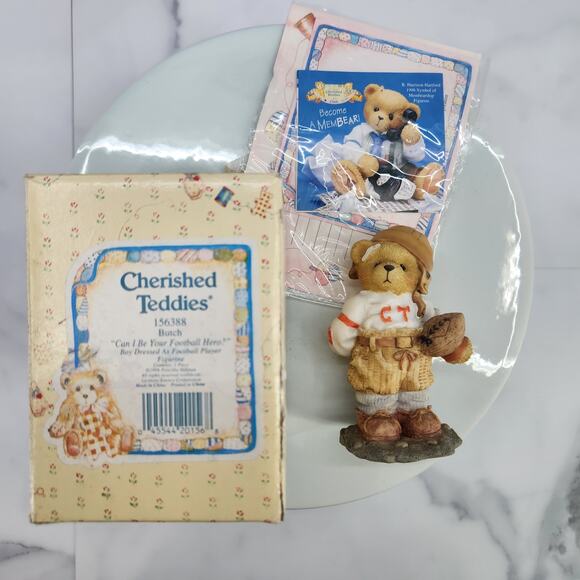 1996 Butch Cherished Teddies Football Figurine Can I be your football hero156388 - Picture 4 of 7